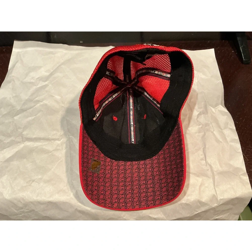 New Era Boston Red Sox 2004 World Series Champions Hat Red Mesh Stretch Fit OSFA
